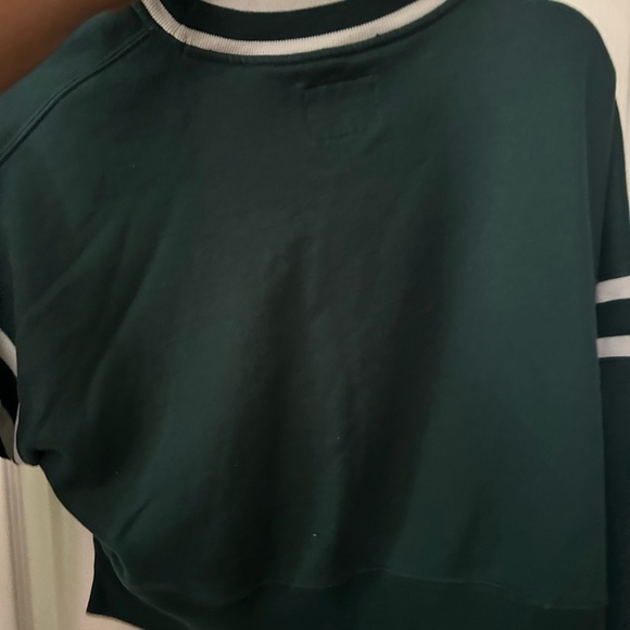 Abercrombie & Fitch Green Ski Crew Neck Cropped Sweatshirt xs - Picture 3 of 7
